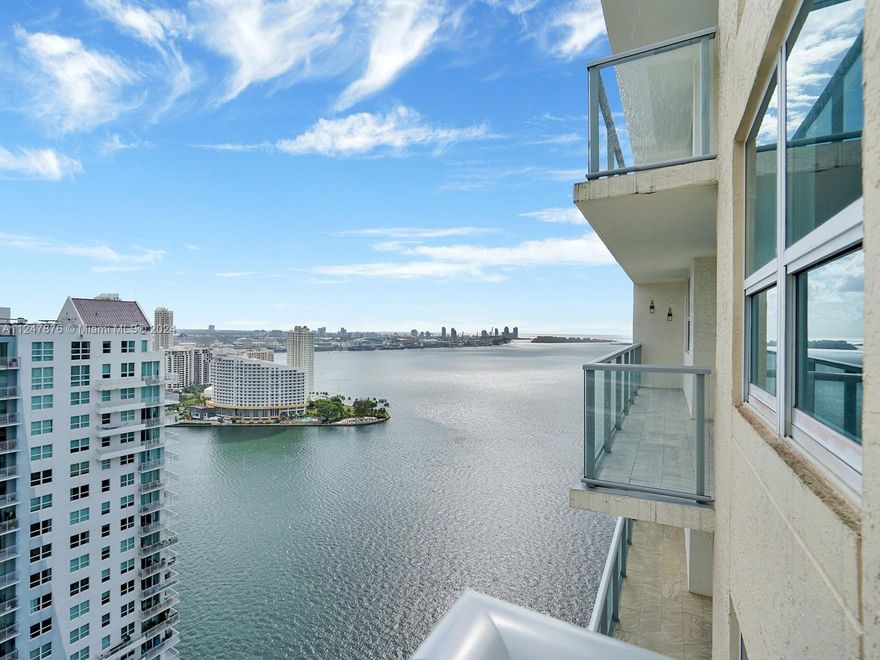 This beautiful, remodeled 3 bedroom 2 full bathrooms condo on the 34 floor has the best city and bay views, enjoy all the holiday's fireworks from the comfort of your own balcony. Marble and engineered wood floors currently being used as a 2 bedroom but very easy to convert back to a 3. Building offers the best amenities like GYM Racquetball tennis SPA BBQ FUNtastic pool overlooking the bay onsite convenience store valet parking carwash business center party room etc etc your best option for end user or short term rentals (30 days minimum 12 times a year) Agents please see broker's remarks.