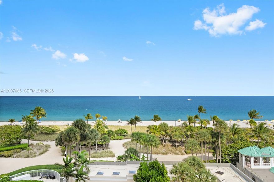 Rarely available and highly sought-after Southeast corner “G” line residence offering magnificent direct ocean views from one of the building’s most desirable floor plans. Surrounded by expansive wraparound terraces, this exceptional corner unit is perfectly positioned to capture breathtaking panoramic ocean vistas. Featuring 2 bedrooms and 3.5 bathrooms, this residence presents a rare opportunity to reimagine and customize the space to your own vision in an unparalleled beachfront setting. One assigned parking, and one valet parking for the 2nd car. Unit 6G may be purchased together with adjacent Unit 6J. See MLS A12007667. 
Ideally situated in a prime beachfront location, Bal Harbour Tower is just moments from Bal Harbour Shops and offers great amenities and services including valet, private restaurant, security, spa, fitness, tennis courts, pool, and beach services. Exterior building envelope and balcony renovations are currently underway. This is an estate sale subject to probate court approval. See Sellers Disclosure. Property is being sold AS-IS. Buyers should rely on their own inspections & due diligence. Broker makes no representations as to condition.