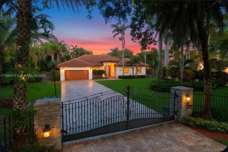 Stop looking! This dream home is nestled on a 40,469 sq ft lot, feat. 4-bedrooms, 3.5-bath pool and offers a perfect blend of luxury, privacy, & spacious w/ 3,326 sq ft of meticulously designed living space. Crown molding throughout, spacious double walk-in closets in master suite, & closet systems in every bedroom for ultimate convenience. Chef’s kitchen with open-concept layout and breakfast nook. Beautifully landscaped yard complete with landscape lighting, a pergola, children’s playground, & a resort-style travertine/marble pool deck and driveway. Electric & manual shutter, Security camera system, Irrigation system w/ 2 wells & a whole automatic standby ATS Generator that will power the entire house. Property listed below appraisal value, a rare opportunity for immediate equity.