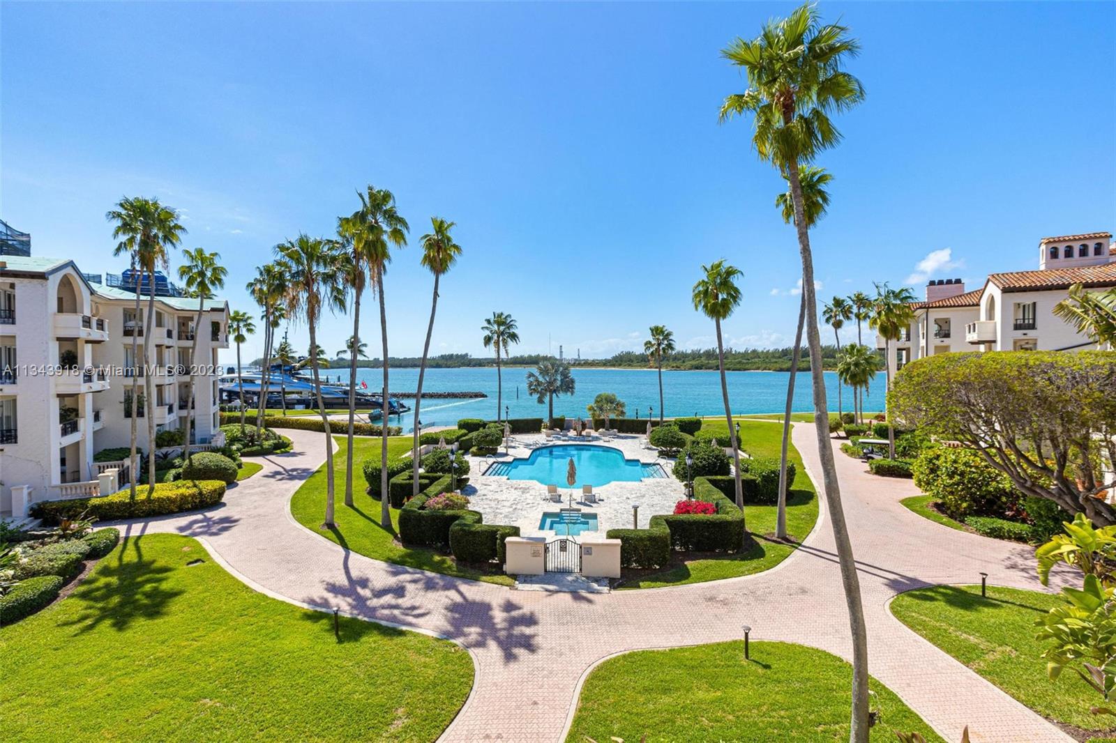 Charming Bayside Village condo! Features include 2 bedrooms, 2.5 bathrooms, 1,847 sq ft interior, an expansive terrace overlooking the Fisher Island marina, ocean, pool and Virginia Key, updated kitchen and bathrooms, wood floors throughout, SE exposure, flow-through unit with north and south views, 3rd floor unit and many more features. Live the Fisher Island lifestyle in this lovely unit!