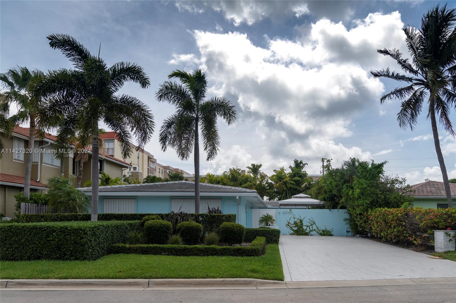Find everything you’re looking for in this completely remodeled, beautifully modern luxury duplex with private pool just four blocks from the Atlantic Ocean. Featuring southern exposure through walls of sliding glass doors and tall windows with hurricane glass, design details include new terrazzo tile flooring plus a host of done-for-you updates and upgrades, including a new roof. Outdoors you’ll find a heated saltwater pool that’s gated and fenced, plus terraces, ideal for outdoor entertaining. Spectacular bespoke Eggersmann kitchens feature Miele appliances and seated waterfall island with Absolute Black granite surfaces and leather finish. Gated entry, generous driveways for off-street parking, only blocks to the beach and area’s favorite shopping, dining, recreation and thoroughfares.