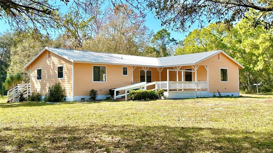 SERENE COUNTRY ESTATE ON 5 ACRES. FILLED WITH NATURAL LIGHT THROUGHOUT THIS COMFORTABLE 3 BEDROOM 2 BATH RANCH HOME. TREE LINED DRIVEWAY TO WELCOME YOU HOME. TWO LARGE PORCHES TO ENJOY YOUR HEAVENLY, NATURAL WONDERLAND. ALL NEW METAL ROOF. YOUR HOME IS READY TO ENJOY WITH YOUR FAMILY, FRIENDS, AND EVEN HORSES IF YOU LIKE! PEACE AND QUIET LIVING TO MAXIMIZE YOUR QUALITY OF LIFE.