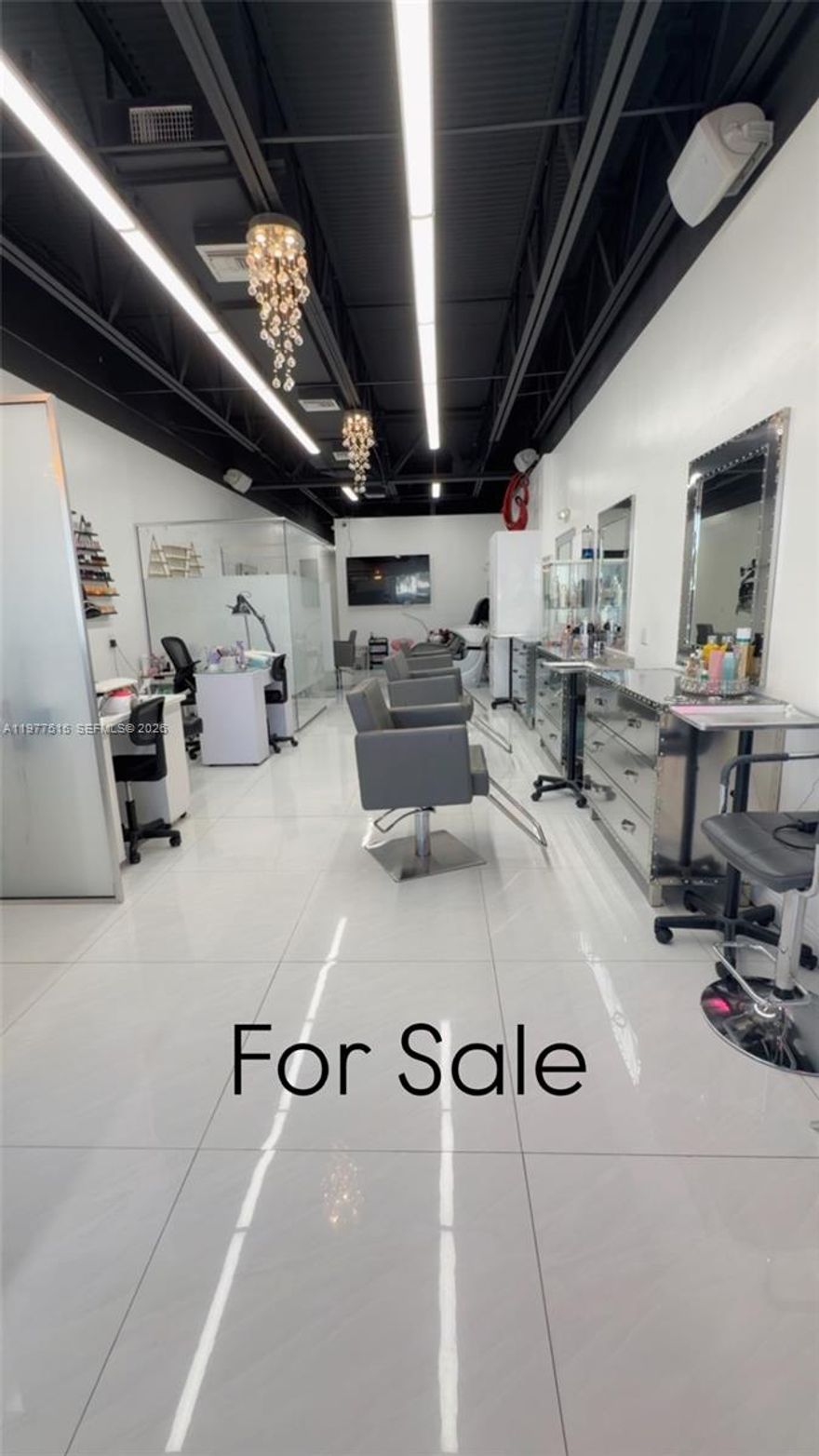 Exceptional opportunity to own a fully operational boutique beauty salon in the heart of Hialeah. This beautifully designed and well-established space features 4 professional stylist stations, 4 manicure stations, a private laser treatment room, massage room, hydration treatment area, and a dedicated facial room. The salon also includes a comfortable break area for staff and clients, plus ample parking for convenience. Currently in full operation with a loyal and long-standing clientele, this salon provides immediate income potential and excellent growth opportunities. Ideal for beauty professionals or investors seeking a refined, established, and profitable business.