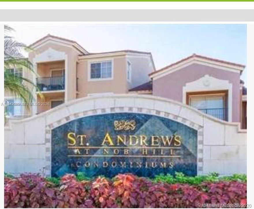Welcome home to this impeccable first-floor 2/2 condo in the highly sought-after St. Andrews gated community in Tamarac. Recently updated with fresh paint and new flooring, this home offers a split floor plan and full-size washer and dryer for everyday comfort. Enjoy resort-style amenities such as Tennis courts, Gym, Racquetball, Pool and Business Center. Conveniently located near shopping- Sawgrass Mall, dining, major highways, and parks, and zoned for top-rated schools. Move-in ready and rentable immediately, making it ideal for investors or homeowners. One pet allowed up to 25 lbs. A must see!  for more information on amenities you may go to https://www.eladnobhill.com/gallery