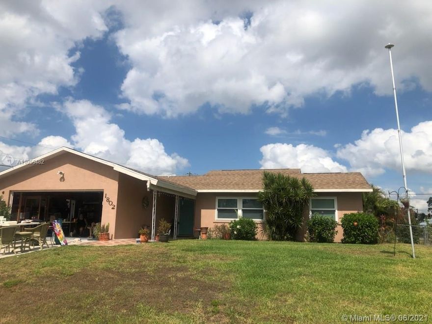 Wonderful 2 bedrooms 2 bathroom home on a  desired corner lot with space for future addition or pool. Nice fenced yard with shed. Possibility of making a 3 bedroom without adding any additions. Pocketed in between I95 and turnpike. Very nice and quiet community with all the amenities in a very short distance. Please call easy to show