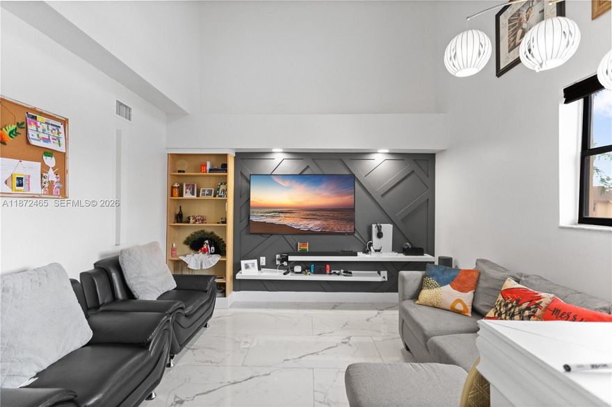 Step inside this spacious home and fall in love with its modern updates. The first floor features two bedrooms that share a full bath. There is also a private screened-in patio, for relaxation. The second level is the heart of the home featuring an open concept living, Dining and kitchen area. A half bath is also located on the same floor. The third floor is a master retreat with walk-in closet, full bathroom and a private balcony. LOW HOA. UPGRADED Features. Well maintained community. ALSO A $5000 Seller concession!!!