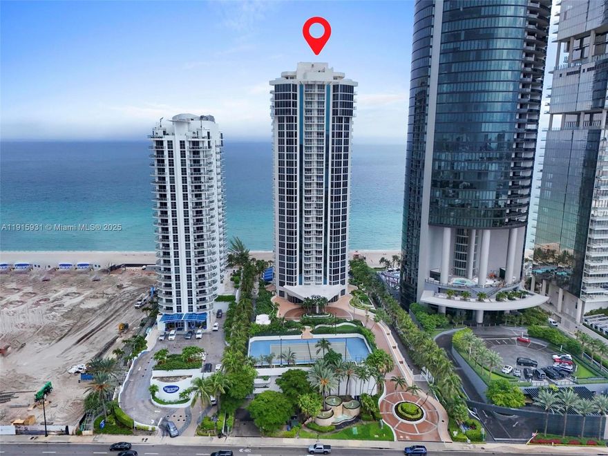 Breathtaking oceanfront views! Waterfront Fully Furnished Beach Condo in the exclusive Millennium Condo in Sunny Isles Beach: 3 beds, 3.5 baths, 2,210 sq. ft. with direct ocean views. Features marble floors, a large panoramic open balcony, and a private elevator directly into your unit. Includes 2 parking spaces. Washer/Dryer in unit. Amenities: heated pool with Jacuzzi, two-story gym, sauna, tennis court, party room, business room, and beach/valet services. Seasonal Rental. Ideal for those seeking a serene escape with all the conveniences of upscale living.