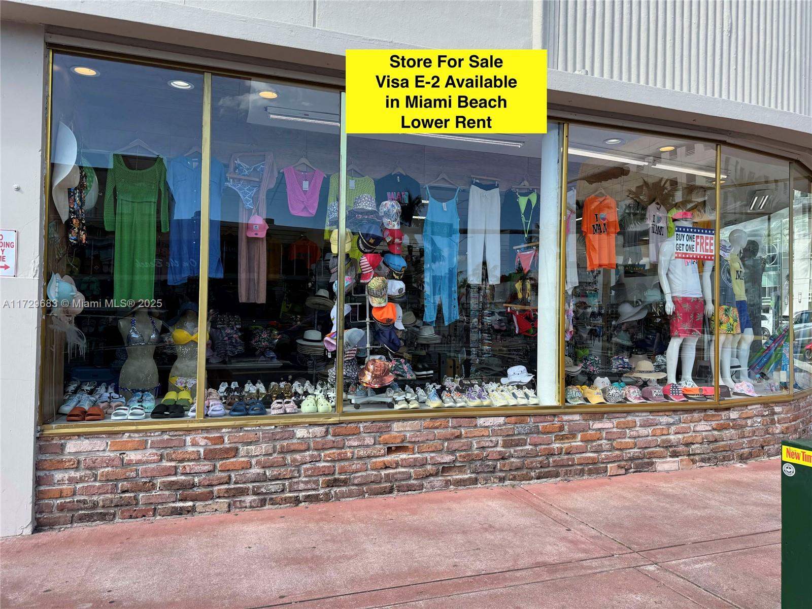 Merchandise Store Business for Sale in Prime Location with high-traffic area near popular tourist spots, ensuring steady visibility & sales. Discover a unique opportunity to own a thriving retail business located on the coveted corner of 16th St and Washington Ave in Miami Beach, FL. This store is a hub of beach culture, offering a curated selection of authentic, high-quality souvenirs, merch, and locally inspired inventory that resonate with visitors and locals. This business is a chance to be part of the dynamic, ever-growing Miami Beach community. Whether you're a seasoned entrepreneur or looking to invest in a proven concept, this store is ready to continue its success under new ownership.
Don’t miss this rare opportunity—contact us today for more details!