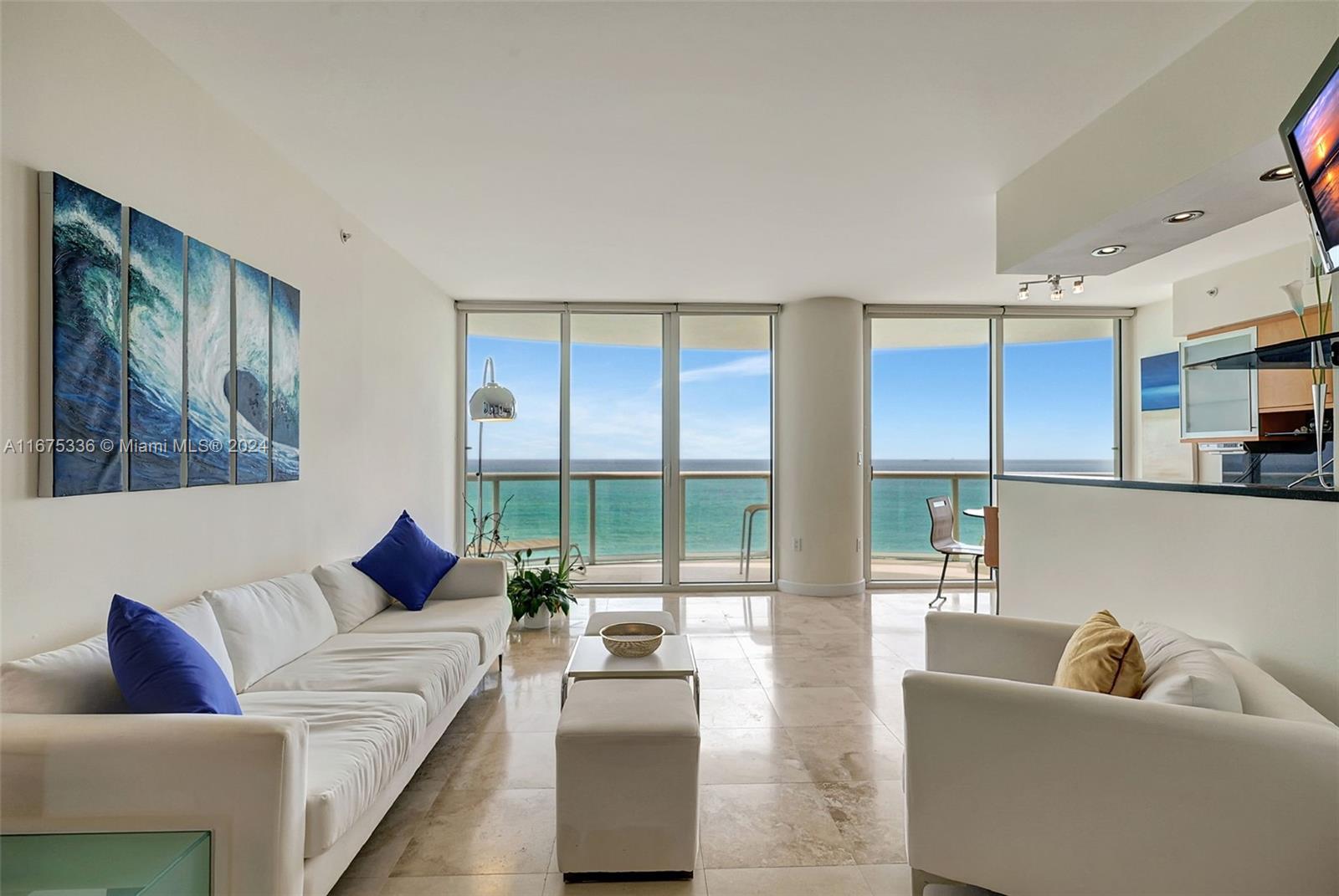 Wake up to breathtaking views of the sunrise on the most sought after line 02. Enjoy direct Atlantic Ocean views from its expansive terrace, accessible from all living areas. Spacious split floor plan with two bedrooms plus Den and two bathrooms. Akoya amenities include complimentary beach service, tennis/pickleball court, racquetball court, basketball court, pool, jacuzzi, gym with beach view, sauna & steam room, game room, and BBQ area on Ocean Terrace. Ideally located on a magnificent and quiet stretch of the beach midway between South Beach and Bal Harbour with easy access to Miami, the airport, exclusive golf courses, marinas, performing arts centers, world class restaurants and shopping.