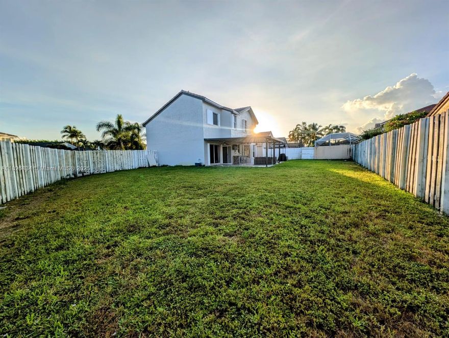 Welcome to this stunning 4-bedroom, 2.5-bath residence located in a quiet and desirable neighborhood. This home features a fully remodeled kitchen and bathrooms, complete with stainless steel appliances and modern finishes. Enjoy peace of mind with a brand-new roof, hurricane shutters, and fresh paint inside and out. 
But the real gem? The expansive backyard a dream for entertaining and playtime! It includes a covered patio with a mounted TV, outdoor sink, mini refrigerator perfect for family BBQs, birthday parties, or relaxing evenings under the stars.Located in a friendly, quiet neighborhood, this home checks all the boxes for families looking to grow and thrive. Don’t miss this opportunity!
This move-in-ready gem combines comfort, style, and functionality — don’t miss out!