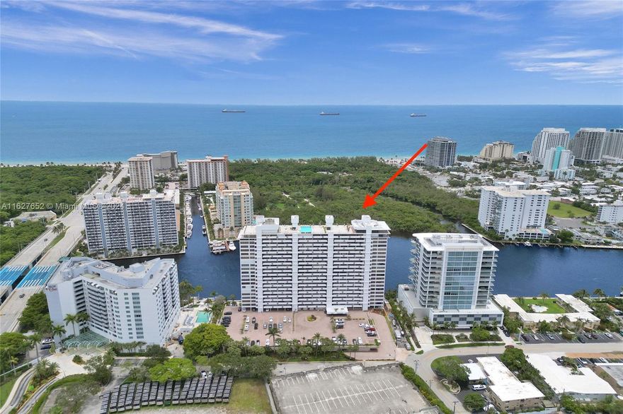 ONE OF THE MOST FINANCIALLY SECURE BUILDINGS. YOU CAN OWN THIS UNIT WITH A DOWN PAYMENT AS LOW AS 5%. LOWEST-PRICED waterfront 2/2 condo offering breathtaking views of the Intracoastal. The SELLER-PAID assessment will cover concrete restoration, an exterior facelift, upgraded balconies, automatic doors, gardens, and more.Perfectly situated between Wilton Manors, Las Olas, and the calming beach, this property is directly across from the famed Galleria Mall, easy access to shopping and dining. This condo features 24-hour security, a rooftop pool, a party room, and a gym with panoramic views of the Atlantic Ocean and Intracoastal.  As the lowest-priced property in the building, this condo presents an incredible investment opportunity.