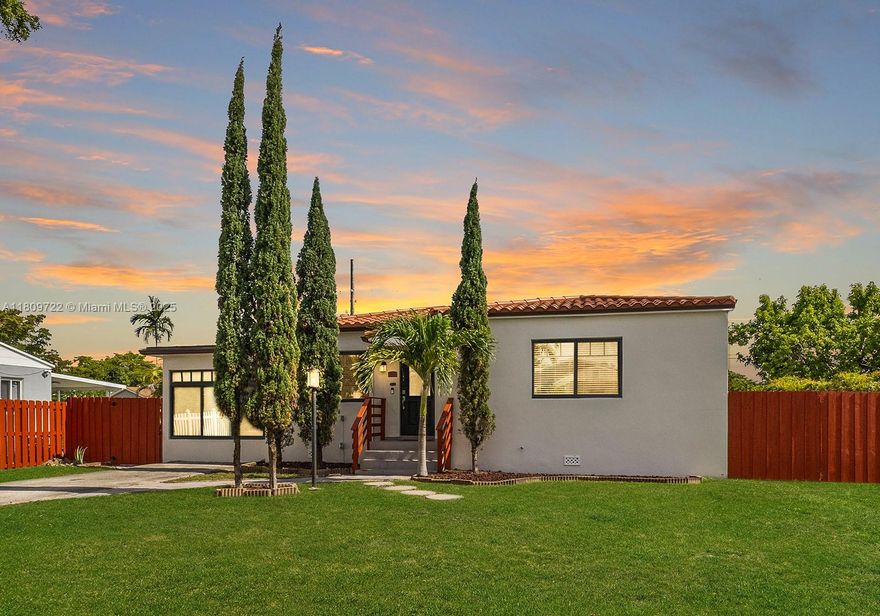 Nestled in the neighborhood of Coral Terrace, this updated home offers the perfect blend of comfort, charm, and modern conveniences. Enjoy the open living area centered around a spacious kitchen countertop, along with impact windows and doors, and a large master bedroom with a walk-in closet. A lush backyard invites you to spend time outdoors, featuring a sizable deck ideal for relaxation and entertaining—while still leaving ample space to add a pool or an ADU. The neighborhood offers a peaceful setting, perfect for evening strolls and outdoor enjoyment. Its central location provides easy access to fine dining, shopping, top schools in Coral Gables, the UM campus, Miami International Airport, and downtown Miami. Not in a flood zone.