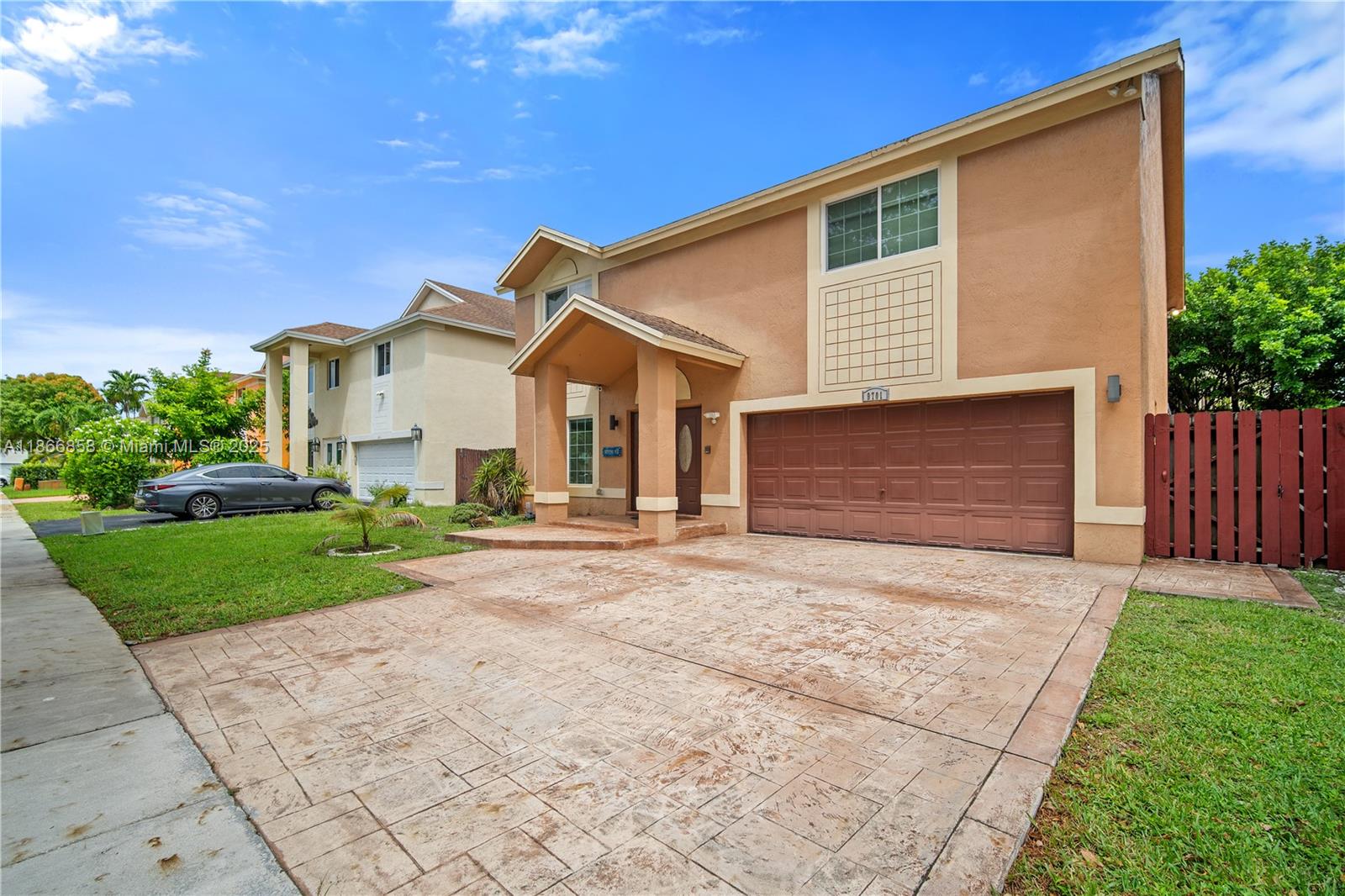 Welcome to a beautifully maintained 2-story single-family home offering the perfect blend of comfort, style, and convenience.Featuring 6 bed 3 bath, this home boasts a bright and open floor plan with large windows. Tile throughout the first floor, with wood floors upstairs.High-impact windows, with accordion shutters.The main level includes a welcoming living area, a modern kitchen with ample cabinet space, dining area, and office with a bathroom. Upstairs, you’ll find generously sized bedrooms, offering privacy and comfort for the whole family. The property also includes a Covered patio ideal for outdoor dining, play, or relaxation—and a driveway for convenient parking. Very low HOA. This home is close to top-rated schools, shopping, dining, and major highways. Call to schedule a showing!