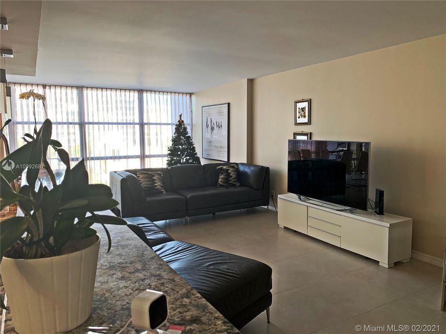 One of the best units in the building this 2 bedrooms, 2 baths convertible units has it all! Spectacular tastefully remodeled and decorated unit with top of the line materials. Modern open kitchen with granite countertop, new lighting, new electrical panel, new bathrooms, huge closets. Very large balcony with intracoastal views. Building with intracoastal side pool, two zones gym, sauna ,BBQ area and  two tennis courts .Water, hot water, cable and internet included in monthly maintenance all you have to pay is your electric bill .This can be your home ,second home or investment in South Florida. MUST SEE!!!
