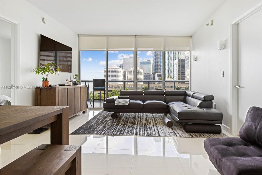 Available for Sale & Open to Offers! Spacious, fully furnished 3 bed / 2 bath (converted den) in ICON Brickell Tower II. Brand-new AC was installed in May 2025 — 1,450 sq ft of living area (floor plan available in the images) — HOA (Marter & Condo, total $1,799/Mo.) includes parking, water, hot water, cable, internet & more. Tenant occupied at $5,250/month until 12/31/2025. No short-term rentals or Airbnb per condo rules (6 months min.). By appointment only. Next showing: July 15, 5-6 PM. Pet-friendly. Cash offers only. Open to offers.