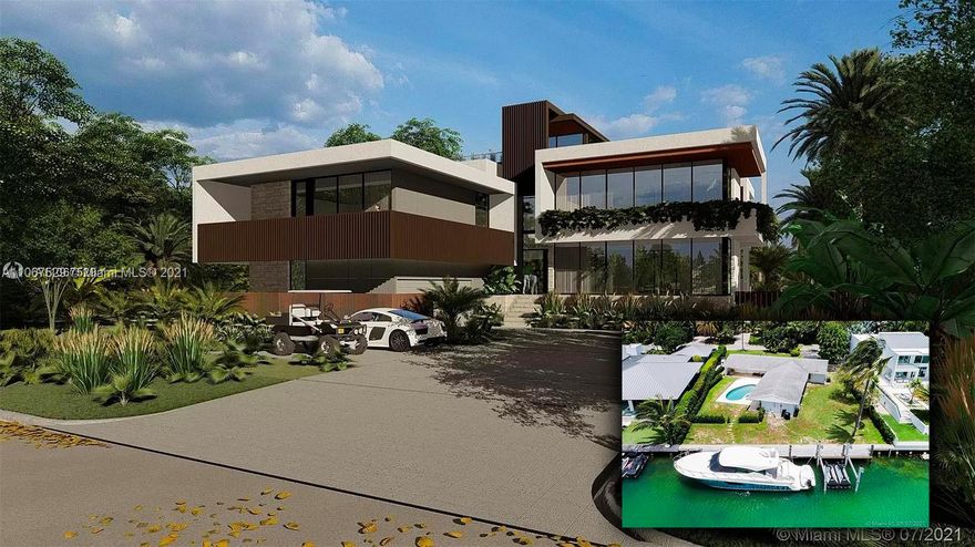 Rare opportunity to own an over-sized 15,000 SF Waterfront lot located on the highly desirable Knollwood Drive in Key Biscayne. Lot features a New Boat Lift, over 100 FT of water frontage, and under 3 minute access to open Ocean Waters from private dock. Full architectural plans and renderings on hand for a new construction 7,035 SF under A/C home. Or simply remodel the current existing 3,541 SF home with turn-key architectural plans and actual cash value appraisal report on hand for a full renovation of this one of a kind property.