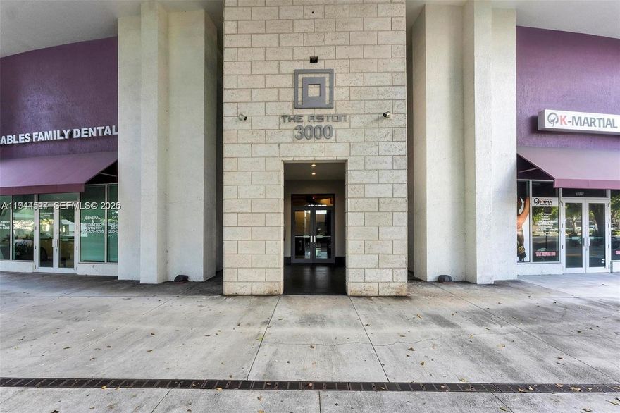 Beautiful 1 bedroom, 1 bathroom residence offering stunning views, located in the highly sought-after Aston Condominium. The unit features porcelain flooring throughout the living areas and bedroom, a modern open kitchen with stainless steel appliances and a granite breakfast counter, and a generously sized bedroom with a large walk-in closet. Washer and dryer are conveniently located inside the unit, along with impact-resistant windows and one assigned covered parking space. Maintenance fees include water, internet, and pest control. Residents enjoy a recently updated pool and fitness center, 24-hour security and concierge services, ample guest parking, and on-site management. Ideally situated near Coral Gables with easy access to shopping, dining, and public transportation.