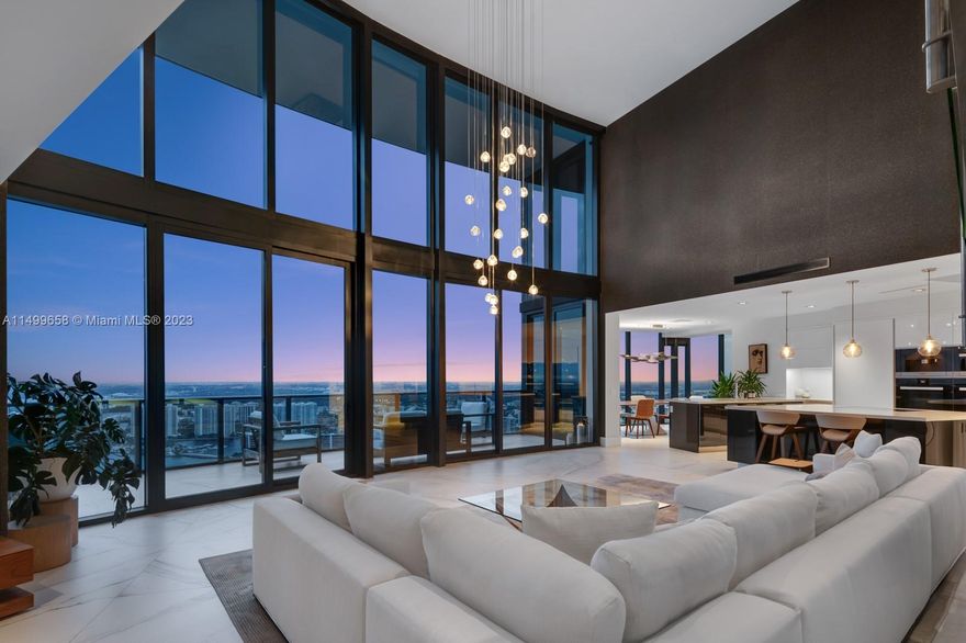 Welcome to the prestigious Porsche Design Tower,where luxury meets innovation.This breathtaking 3 bed,4/1 bath duplex spans a generous 4,252 sf,including your own private garage seamlessly connected to your unit.Chef's Kitchen, boasts top-of-the-line Miele appliances & sleek carbon fiber cabinets.Oversized floor-to-ceiling 22ft windows provide panoramic views of the Intracoastal creating an ambiance of serenity & grandeur.Porsche Design Tower offers a lifestyle of unparalleled luxury,5 6 star amenities that redefine sophistication.Enjoy the oceanfront gym & spa,personalized service at the pool & beach,restaurants,movie theater,virtual golf & race car simulator.Embrace the pinnacle of luxury living at an address that transcends ordinary living & sets a new standard for sophistication.