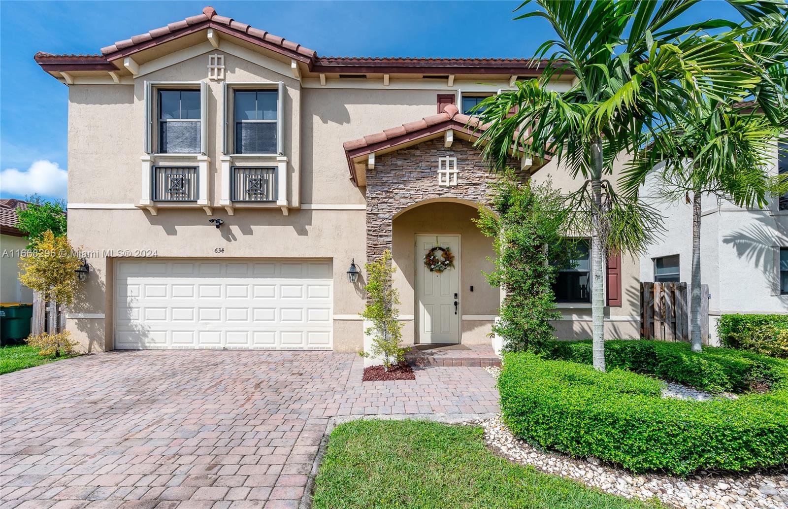 Discover your dream home in the gated community of Mallorca! Step into an inviting first floor featuring three distinct living spaces—Living Room, Formal Dining Room, and Family Room—there’s ample room for relaxation and entertaining. The spacious kitchen features elegant marble counters and a large peninsula for casual dining and gatherings. Updated vinyl laminate flooring flows seamlessly throughout the home. Upstairs, you'll find four spacious bedrooms, including a luxurious master suite with two walk-in closets. The exterior features hurricane shutters, a private yard an ideal space for hosting, playing, or simply enjoying the outdoors with family. Community clubhouse offers gym, kids splash zone, pool, and a playground. Don’t miss this perfect blend of comfort and convenience!