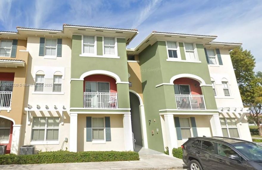 Upgraded condo in the heart of Doral - very near Ronald Reagan HS. Upgrades include stainless steel appliances, granite countertops, wood imitation cabinets, tiled 1st level. Wood floors 2nd level, flat top stove, and full size washer and dryer in the unit.