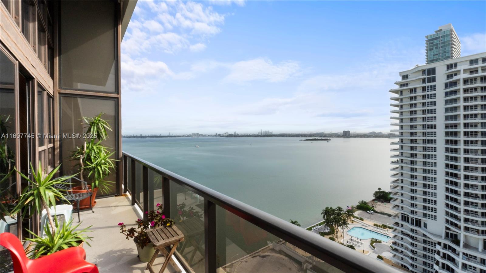 Stunning water views from every room. 2-story penthouse unit with breathtaking bay and city views! This luxurious 3 spacious bedrooms, and 2.5 bathrooms. The downstairs room has a sliding door. Loft-style 18-foot ceilings in the living room open the space uniquely. Marble Italian floors and floor-to-ceiling windows fill the space with natural light. large white remodeled kitchen, laundry room with full-size washer and dryer two assigned covered parking spaces, and plenty of guest parking. Internet, cable, and water included. DESIRABLE RESORT STYLE BUILDING, HEATED POOL, GYM, TENNIS COURTS, BASKETBALL/HANDBALL COURTS, BBQ GRILL AREA, JACUZZI, PARTY ROOM, DELI/CONVENIENCE/COFFEE SHOP, HAIR SALON, DRY CLEANERS, 24 HOUR SEC. FREE GUEST PARKING.