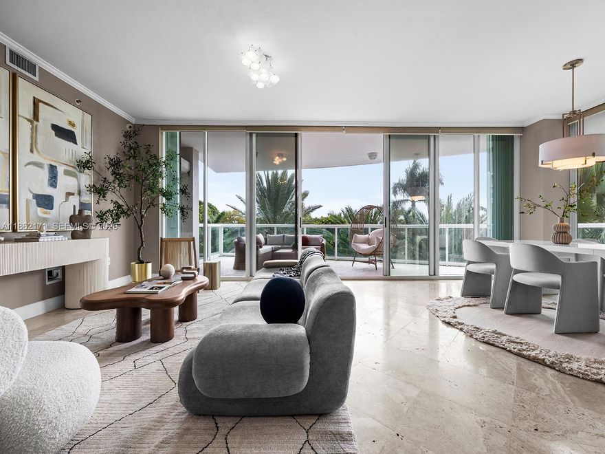 Experience elevated living in this expansive 3-bedroom, 3.5-bath corner unit at Grove Hill—an exclusive address in the heart of Coconut Grove. Designed for seamless indoor-outdoor living, every room opens onto a generous wraparound terrace, perfect for lounging or hosting. Residents enjoy a resort-style lifestyle with curated amenities such as concierge and valet services, a fitness center with sauna, swimming pool, gazebo lounge, playground, and dedicated tennis and pickleball courts. Just steps away from the bayfront, marinas, fine dining, and boutique shopping, this residence blends serenity with unmatched convenience in one of Miami’s most desirable neighborhoods. A rare offering—no other residences currently available in Grove Hill Tower.