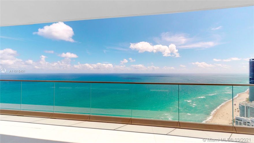 WOW!!! AMAZING BRAND NEW TURNKEY FLOW THROUGH RESIDENCE WITH THE MOST INCREDIBLE OCEAN, INTROCASTAL & SKYLINE OF MIAMI VIEWS ON THE BEACH! ONLY A FEW RESIDENCES HAVE THESE VIEWS!! YOU WILL NOT SEE VIEWS LIKE THIS ANYWHERE!!! MOVE IN READY!! THIS MAGNIFICENT RESIDENCE FEATURES 4 BEDROOMS PLUS DEN & LAUNDRY ROOM PLUS 2 HUGE BALCONIES!! IT IS FINISHED WITH ITALIAN PORCELAIN FLOORING, CUSTOM CLOSETS THROUGHOUT, ELECTRIC SHADES, LUALDI FRAMELESS DOORS & SUB ZERO & WOLF APPLIANCES!! ENJOY ALL THE LUXURY RESORT STYLE AMENITIES - PRIVATE RESTAURANT,BARS,  HUGE POOL WITH FOOD & DRINK SERVICE, LARGE BEACH AREA, GYM , PILATES, AEROBICS CLASSES,FIRST CLASS SPA, MOVIE THEATER, CIGAR & WINE ROOMS AND MORE!!!