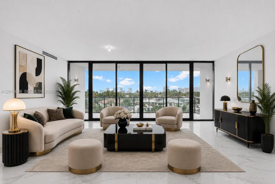 Positioned within the prestigious Las Olas Isles waterfront community, this exceptional penthouse residence at Marina Bay offers 2,918 square feet of refined living with 3 bedrooms, 3 full and 1 half-baths, soaring volume ceilings, and expansive indoor-outdoor living throughout. Floor-to-ceiling impact glass and wraparound terraces capture natural light and Intracoastal views, creating a seamless connection between the interiors and outdoor living spaces. Designed for elevated entertaining and everyday comfort, the residence features an open-concept great room, formal dining area, wet bar, and effortless flow throughout. The spacious primary suite serves as a private retreat with a sitting area, oversized walk-in closets, dual sinks, soaking tub, and separate shower. A chef’s kitchen anchored by a large cooking island flows seamlessly into the main living areas, creating an ideal setting for entertaining. Never lived in, the residence presents in pristine condition, offering a rare opportunity to own a like-new waterfront penthouse built in 2023, with dock included and direct ocean access with no fixed bridges. Additional highlights include a split-bedroom layout, private storage, secured elevator access, and two attached garage spaces. 160 Marina Bay offers an exclusive waterfront lifestyle with marina amenities, pool, and a premier Fort Lauderdale location moments from Las Olas Boulevard, the beach, fine dining, and nightlife.