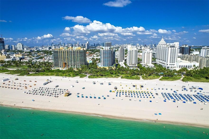 Experience unparalleled oceanfront living in this exquisitely redesigned residence by the award-winning NMR Design Group, where breathtaking ocean views greet you from every room. This stunning home features brand-new flooring and a sleek, contemporary kitchen with a quartzite waterfall island, all set in the heart of Miami Beach—a location with the highest walkability score. The spacious covered terrace acts as an outdoor living space, offering unobstructed views of the ocean and beach, perfect for relaxation or entertaining. Located in the boutique, award-winning Michael Graves Condo, this residence offers an array of upscale amenities, including private beach services, a barbecue area, a social room, climate-controlled bike and storage rooms, and a dedicated professional staff.