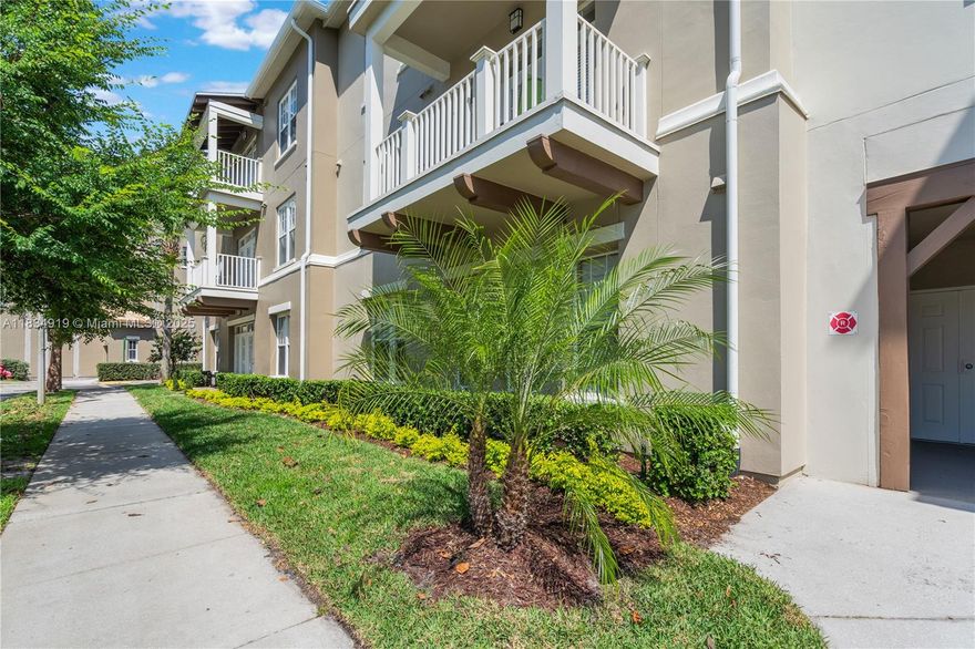 Don't miss the opportunity to own this beautiful ground-floor corner unit in the highly sought-after Artisan Park community of Celebration. Great community atmosphere, walking distance from the, residents only, Artisan Park Clubhouse with amenities such as pool, fitness center, billiard room, outdoor kitchen, restaurant, bar, banquet room and community events. Apartment features include, attached one car garage, laundry room, Plantation Shutters, Granite counter tops, Crown Molding and Stainless Steel appliances. Apartment is ideal as a primary home, seasonal retreat or income property, located near excellent top-rated public and private schools, Disney, Universal, SeaWorld, with direct access I-4, 417 and just 30min away from Orlando International Airport.
