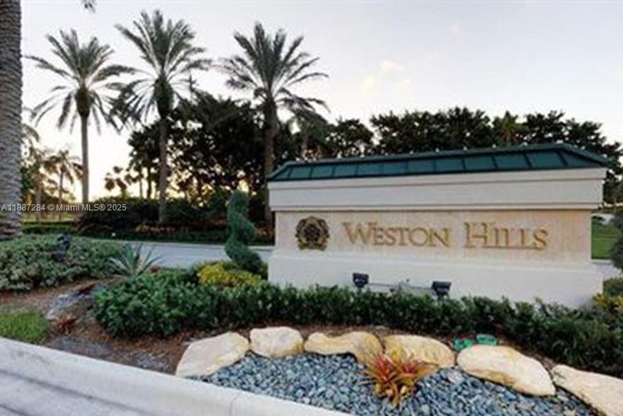 Fully remodeled home in the incredible community of Weston Hills. This one-story residence offers 5 bedrooms, 3 bathrooms, and spacious open floor plan with high ceilings and abundant natural light. Modern kitchen with granite countertops, stainless steel appliances, and updated cabinets. Brand New ceramic floors throughout, updated bathrooms. Private backyard with covered patio, screened pool, perfect for entertaining. Accordion shutters in the windows. Space for Six parking car spots. Zoned for A+ schools.