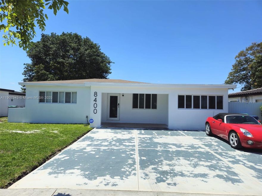 Cute renovated home in great location. New plaster inside and out along with impact doors and newer windows. New driveway and back patio to enjoy fenced in backyard with Lake. Turn key home with no HOA.