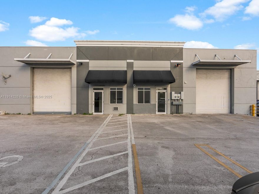 Nice, clean turn-key warehouse. Offering nearly 10,000 SF of versatile industrial space, this rare opportunity features two adjoining 4,900 SF bays within a standalone structure in a boutique industrial park. Constructed with durable twin-T concrete and equipped with 12’ roll-up doors, the building includes a partially open interior wall that allows easy flow between both sections. Located in Golden Glades Commerce Park—an established commercial condominium complex positioned at the crossroads of the Turnpike, I-95, 826, 441, and SR-9—the property benefits from exceptional regional connectivity. The park provides gated, fenced, and well-illuminated grounds with unrestricted 24/7 access.