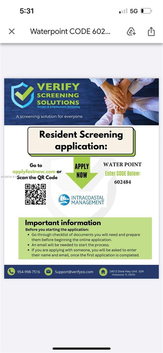 WATERPOINT CONDO - Residential Lease