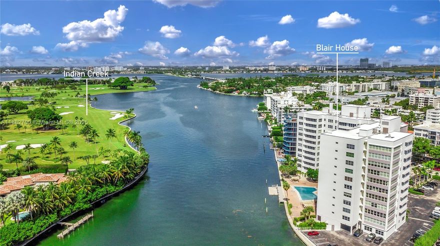 GORGEOUS TURN-KEY UNIT with INCREDIBLE WATER VIEWS in the desired and charming Bay Harbor Islands. Very spacious 2-bedroom + den/office residence, fully furnished/equipped, with IMPACT WINDOWS. This penthouse corner unit features high-end finishes, built-in/custom closets, blackout shades, and more. Blair House is a waterfront, well-maintained, renovated building with a new roof (2024). Walking distance to an A-rated public school, houses of worship, Bal Harbour Shops, great restaurants, coffee shops, and the beach. EXPERIENCE THE BEST OF SOUTH FLORIDA LIFESTYLE!