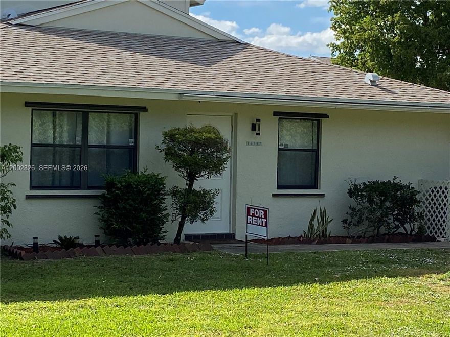 Lovely all ages community. This is a must see! Great Location. The community has been recently painted and all units have a new roof as well. Property has a new A/C, new Kitchen, new washer and dryer and lots more. The property sits at the beginning of Water Way with practically no neighbors. It makes you fill like you are living in a house. Lot of openness and natural light. Parking for 2 cars right next to the unit. This is a beautiful gated community with a large lake in the middle with a walkway to envoy and exercise.