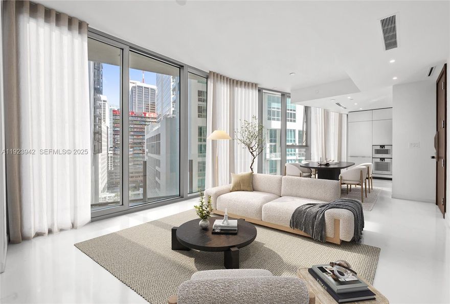 Enter the Collection at Aston Martin. Perfect for the traveling business executive, this oversized 889 sqft. 1 bed / 1.5 bath residence sits in Downtown Miami’s most luxurious building. Wrapped in floor-to-ceiling glass with white marble floors, Gaggenau appliances, Quartz countertops, and a porcelain-tiled balcony. Enjoy unmatched walkability with direct access to the baywalk, high-end shopping, and just minutes from Brickell’s fine dining and nightlife. A rare opportunity offering true value—top-tier finishes, elite amenities (2-story gym, spa, private theaters, golf simulator, art gallery, business lounges), and a building that blends lifestyle, design, and long-term investment potential.