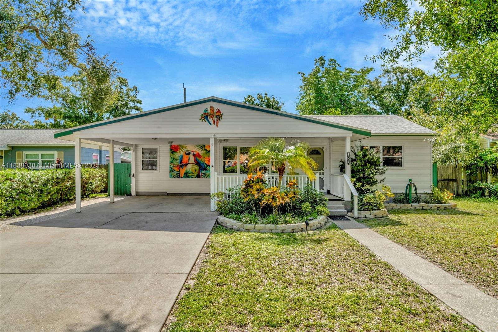 Located in one of Gulfport’s most walkable neighborhoods, this charming 3-bedroom, 2-bath home blends coastal style with modern updates. Just steps from Stetson Law School and Gulfport’s lively waterfront, the 1,324 sq ft layout features tile and carpet flooring, an open living/dining space, and a bright galley kitchen. Recent upgrades include a new roof (2021) and AC (2025), offering peace of mind. Enjoy a cozy front porch, a huge fenced backyard with alley access, and a deep one-car garage with extra storage. A perfect personal residence or investment in a prime location.