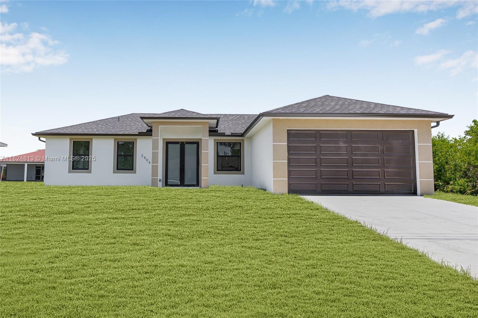 Welcome to your New home in the desirable South West area of Lehigh Acres! This beautifully designed residence offers 3 Bedrooms Plus Den, 2 full bathrooms, and a 2-car garage. Great Home with an open-concept layout featuring elegant porcelain tile flooring throughout and beautifully crafted finishes. The modern kitchen is a true centerpiece, complete with a beautiful island, wood cabinetry, quartz countertops, and a full package of stainless steel appliances. Enjoy outdoor living with both an open front porch and lanai, plus a generously sized backyard. Conveniently located near major roads, shopping, and schools this is your opportunity to own a well-appointed, move-in-ready home in one of Florida's fastest-growing areas. Schedule your private showing today!!!