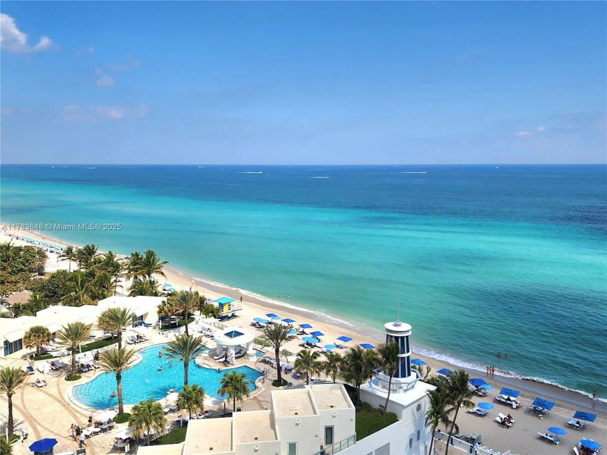 Oceanfront with Ocean Views and Private Beach Access. Highlights Include A Washer/Dryer Inside The Condo, A Very Large Balcony with Broad Ocean Views: Ocean Views From Every Room,  Hurricane Windows and Balcony Door, New Publix Grocery Store Across The Street.  All Utilities, Internet, Parking for 1 Vehicle and Taxes are Included.
Alexander Towers Is Perfectly Located, Close To Ft. Lauderdale, Miami Beach, and Hollywood Beach Broadwalk. The Community Amenities Include Heated Pool & Spa, Beach & Pool Attendant, Front Desk Concierge, Wifi In The Lobby, Community Room, Pool & Beach Area. AVAILABLE DECEMBER &  APRIL: $6,000/mo. Off-Season May - Nov $4,000/mo. Refundable Security $1,500, Registration $250, Exit Cleaning $250, Monthly Cleaning $100 ~ All Short Term Rentals are Paid In Advance ~
