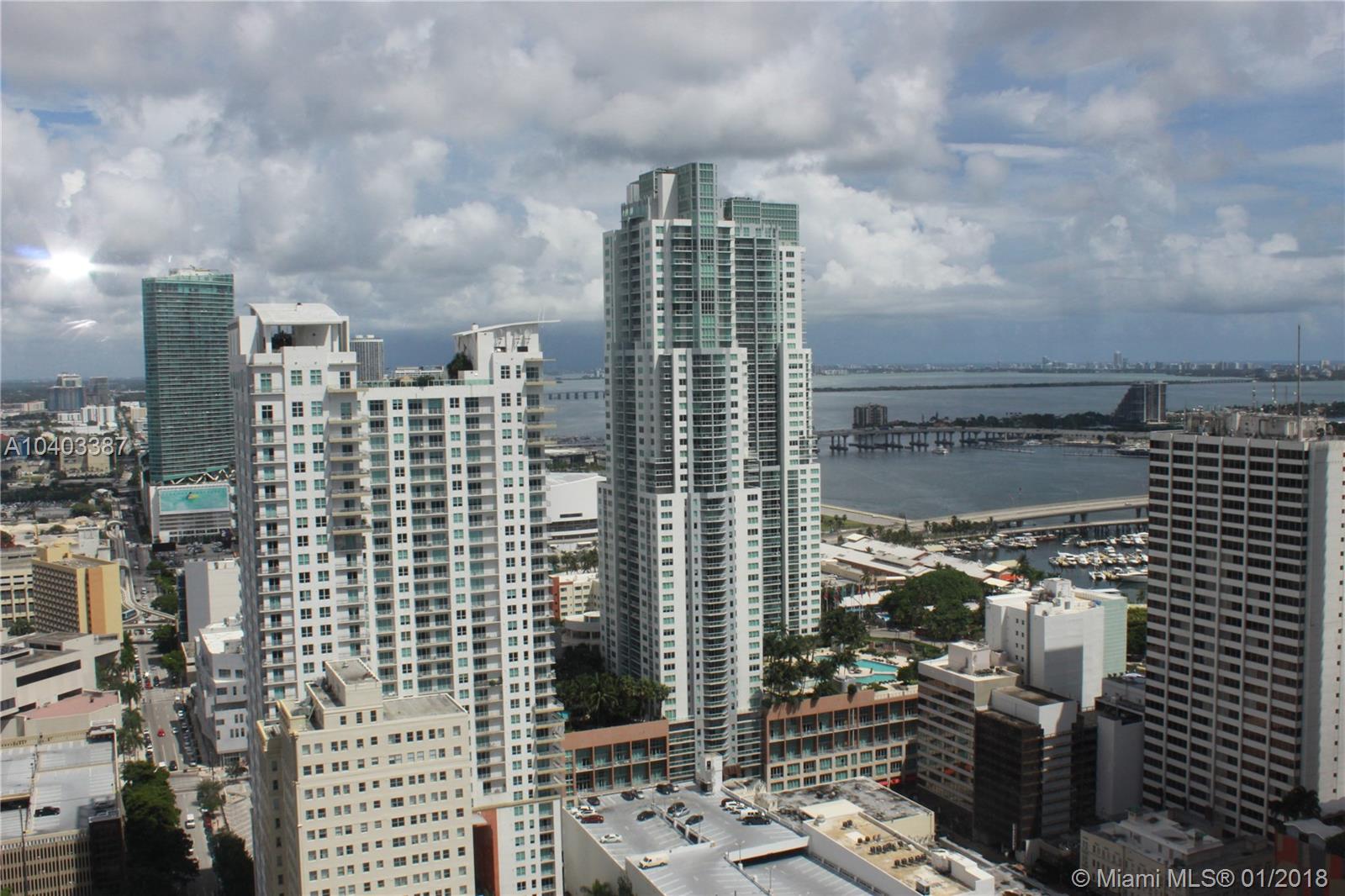 Centro, a new residential tower in the heart of downtown Miami and it’s vibrant cultural scene. Live an urban lifestyle in this 1 BR/ 1BA open loft with walls of glass overlooking the skyline. Polished concrete floors and volume ceilings throughout. Euro-style kitchen featuring Italian cabinetry and top-of-the-line stainless appliances. 1st class building amenities include a rooftop pool with panoramic city views and a state-of-the-art fitness center with sauna & spa. Walk to bay front parks, Bayside Marketplace, the Miami Riverfront, American Airlines Arena, the Perez & Frost Museums and many other shopping & dining venues. Close to Metrorail, Brickell, MIA and the Beaches.