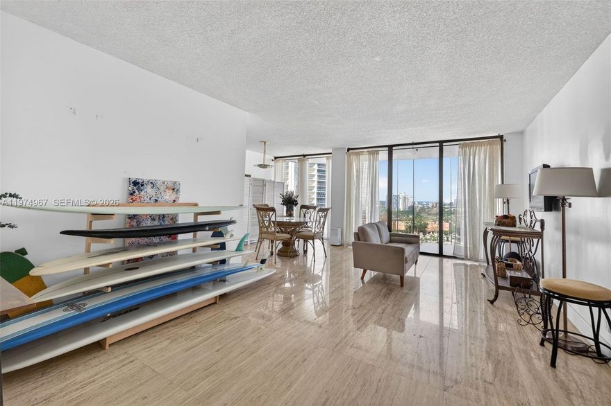 View View View! This Extra Large 1077 Sf - 1 Bedroom, 1.5 Bath (Can Be Converted To 2 Bed) Condo On The 17th Floor Boasts Breathtaking Direct Panoramic Ocean, Intracoastal, Marina Views from Floor to Ceiling Glass and Huge Wraparound Terrace! Finest Finishes include Marble Floors Throughout,  Spacious Primary Suite With Huge Room-sized Closet. Ultimate Luxury Living! Highly Renowned Turnberry Tower With Newly Renovated Lobby W/ Luxury Five-star Amenities Incl. Heated Pool, Fitness Center, Sauna, Spa, 24 Hour Concierge & Security, Valet.