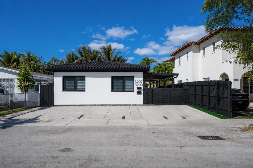 PERFECT LOCATION IN Miami – 100% RENTED | INCOME PRODUCING 3299–3297 SW 26th St, Miami, FL Exceptional turnkey investment opportunity in the heart of Miami. This fully rented duplex features 6 bedrooms and 5 bathrooms, including a 1-bedroom, 1-bath guest suite, 6-8 PARKING delivering immediate and stable cash flow. Property highlights: New roof (2026) Impact windows (2022) Separate electric and water meters Private entrances Updated kitchens and bathrooms Functional, comfortable floor plans On-site parking Outdoor areas Prime location near Brickell, Coral Gables, beaches, Hospital de Coral Gables, Aeropuerto Internacional de Miami, major highways, shopping, dining, and schools. Ideal for investors seeking a fully occupied, low-maintenance property in one of Miami’s most desirable and centrally located areas.