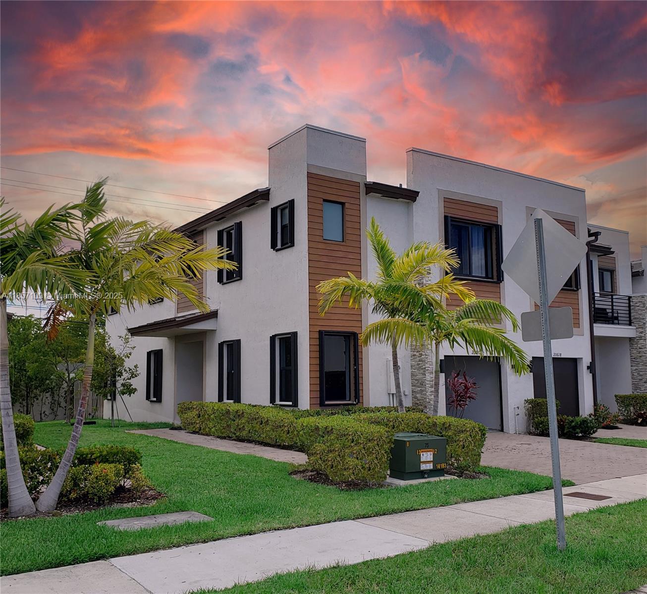 Beautiful townhouse in the gated community of Las Ramblas with four bedrooms and four bathrooms. View of the lake, community clubhouse, and pool are all close by. I-95 is nearby, and Aventura is about 10 minutes away. Aventura Mall, stores, and restaurants are within a short distance away. The first story of the townhouse features tile flooring, while the second floor has carpet. The community features a nice clubhouse with a pool, a gym, and a playground for kids. The one-car garage is one of the four parking spaces included with the townhouse. Ready to move into. Schedule your tour Today!