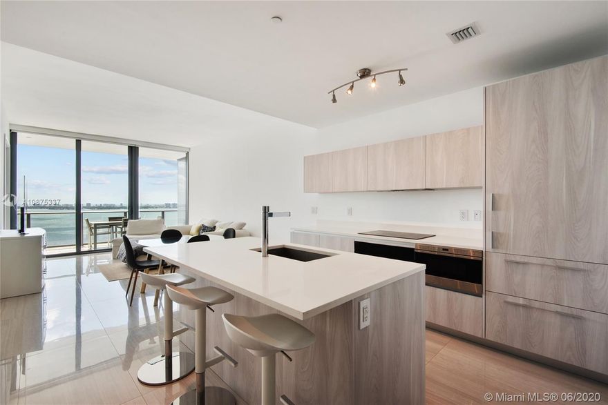 GranParaiso Residence 2506 is now on the market. This beautiful unfurnished unit has never been rented before, in immaculate condition, this 2 bedrooms + 2 full bathrooms and a Den, features large ceramic tiles throughout the apartment and high-end wolf & sub zero appliances. Custom made walk in closet, motorized blinds with automated timer and remotes including blackouts in bedrooms . Facing East and Nested on a middle to high floor, offering one of the best views on Biscayne and Miami Beach Skyline with Amazing Sunrise and sunsets and 5 star amenities. This unit comes with 1 assigned parking spot, cable, HBO and high speed wifi included.