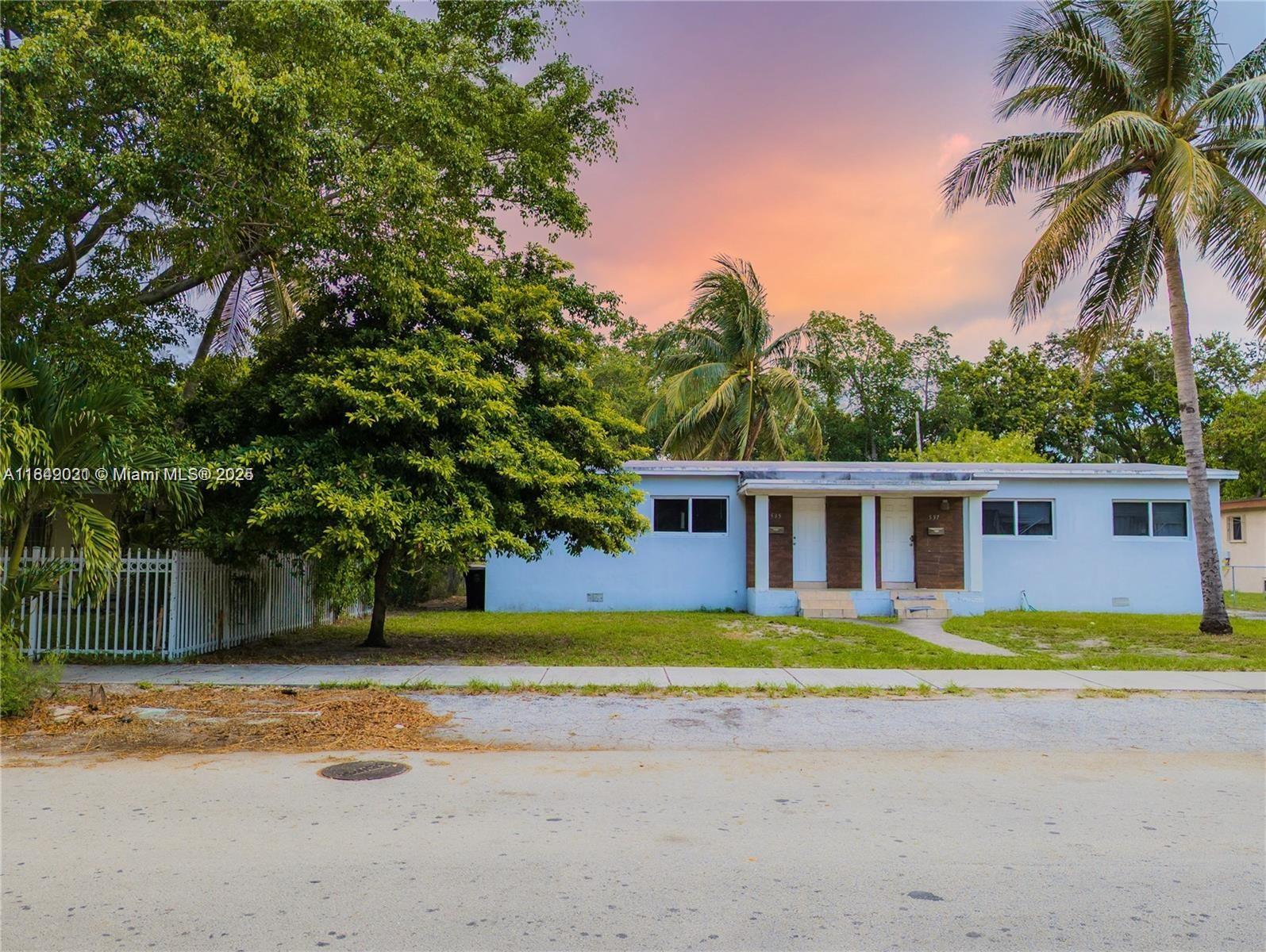Welcome to your new home in North Miami! This charming duplex offers the perfect blend of comfort and style. As you step inside, you'll be greeted by high vaulted ceilings that create a sense of spaciousness and airiness. The floor plan seamlessly connects the living room, dining area, and kitchen, making it ideal for entertaining guests or simply relaxing with your loved ones. The two bedrooms provide ample space for rest and relaxation, while the modern bathroom offers a sleek and stylish design. Also enjoy the large backyard, perfect for enjoying the beautiful Florida weather and hosting outdoor gatherings. First Last and Deposit Required. Clean Background and no evictions required.