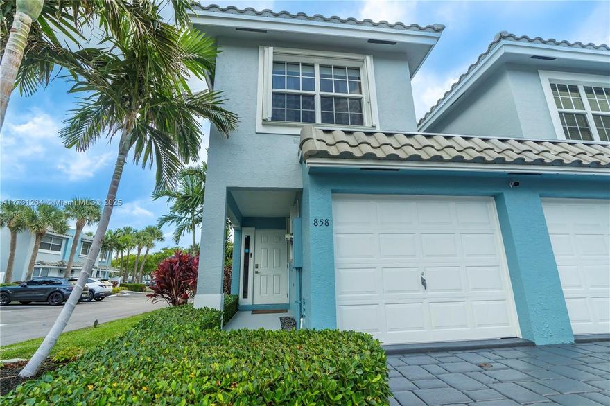 Prime Location in Boca Quay!This stunning corner townhouse, nestled in a gated community along the intracoastal waterway, offers the perfect blend of elegance and modern living. Boasting 3 spacious bedrooms, 2.5 baths, and a fully renovated interior, this home is a rare find. The main floor shines with Brazilian wood flooring, while the kitchen, all bathrooms, and the entire interior were beautifully updated in 2022 with high-end finishes, fresh paint, and stainless steel appliances. The unit is bathed in natural light, thanks to its fantastic corner position and Hurricane Impact Windows. The master suite features a private bath and custom cedar closets.The unit includes a garage.