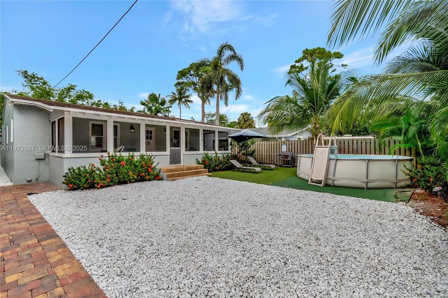 Beautiful, freshly updated South Florida–style home featuring wood floors throughout and an upgraded kitchen with granite countertops, stainless steel appliances, and porcelain tile in both the kitchen and bath. Ideally located just minutes from downtown Fort Lauderdale, area beaches, parks, and scenic river views.

Situated on a quiet, private dead-end street. Washer and dryer conveniently located inside, just off the kitchen. Pets are welcome (no aggressive breeds or frequent barkers, please).

Bright, fresh, and comfortable, this home offers an excellent location for work, relaxation, and play. Please note: There is a detached bungalow behind the main house that is tenant-occupied, and the driveway is a shared space.