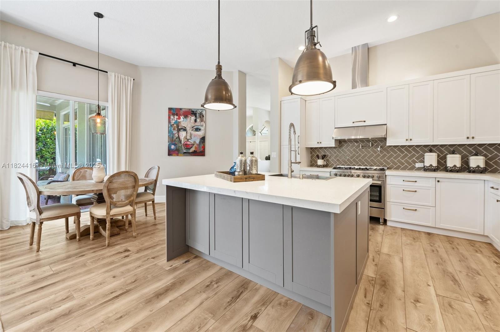 Model-perfect Yale in the highly desirable gated community of Pembroke Falls! This fully renovated 4BD/3BA one-story home features a (3) car garage, 2022 roof, engineered wood floors, and a sought-after triple-split floor plan. The gourmet kitchen is a showstopper with quartz counters, gas stove, stainless steel appliances, and open-concept flow. Designer touches throughout. Enjoy a private outdoor space with plenty of room for a pool, sprinkler system, Resort-style amenities include 24hr security, clubhouse with gym, ballroom, pool, kids’ splash pool, tennis, pickleball, and basketball. HOA includes cable + fiber optic internet & alarm system. Prime location near I-75, top schools, lots of shopping, dining, and hospitals. Move-in ready luxury! Easy to show call today for private showing.
