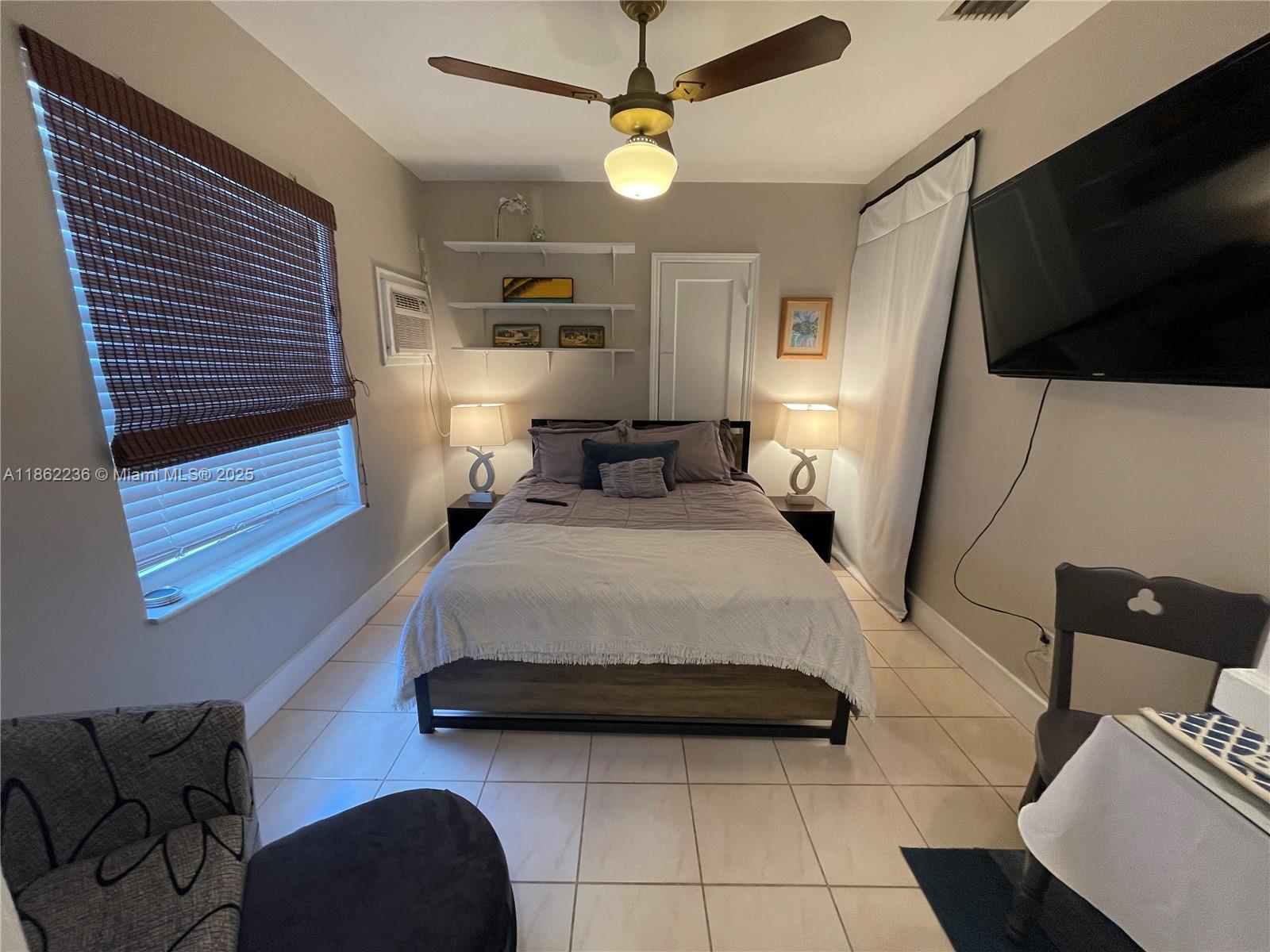 Cute & clean efficiency (#903) East of US1 in popular Harbordale, located centrally to the beach, downtown Ft.Lauderdale, Las Olas, FLL Airport, & Port Everglades. Close to grocery stores, fitness facilities, restaurants etc. RENT GENEROUSLY INCLUDES cable, WIFI, electricity, water, garbage, & FREE onsite laundry. Kitchenette has a small fridge, micro, rotisserie oven & a two-burner portable electric cooktop. Second small fridge in the large walk-in closet and small table/chair not shown in photos. Unit has central AC & a backup wall unit. Assigned tandem parking (2 cars) & full use of shared private fenced backyard for small and quiet gatherings.